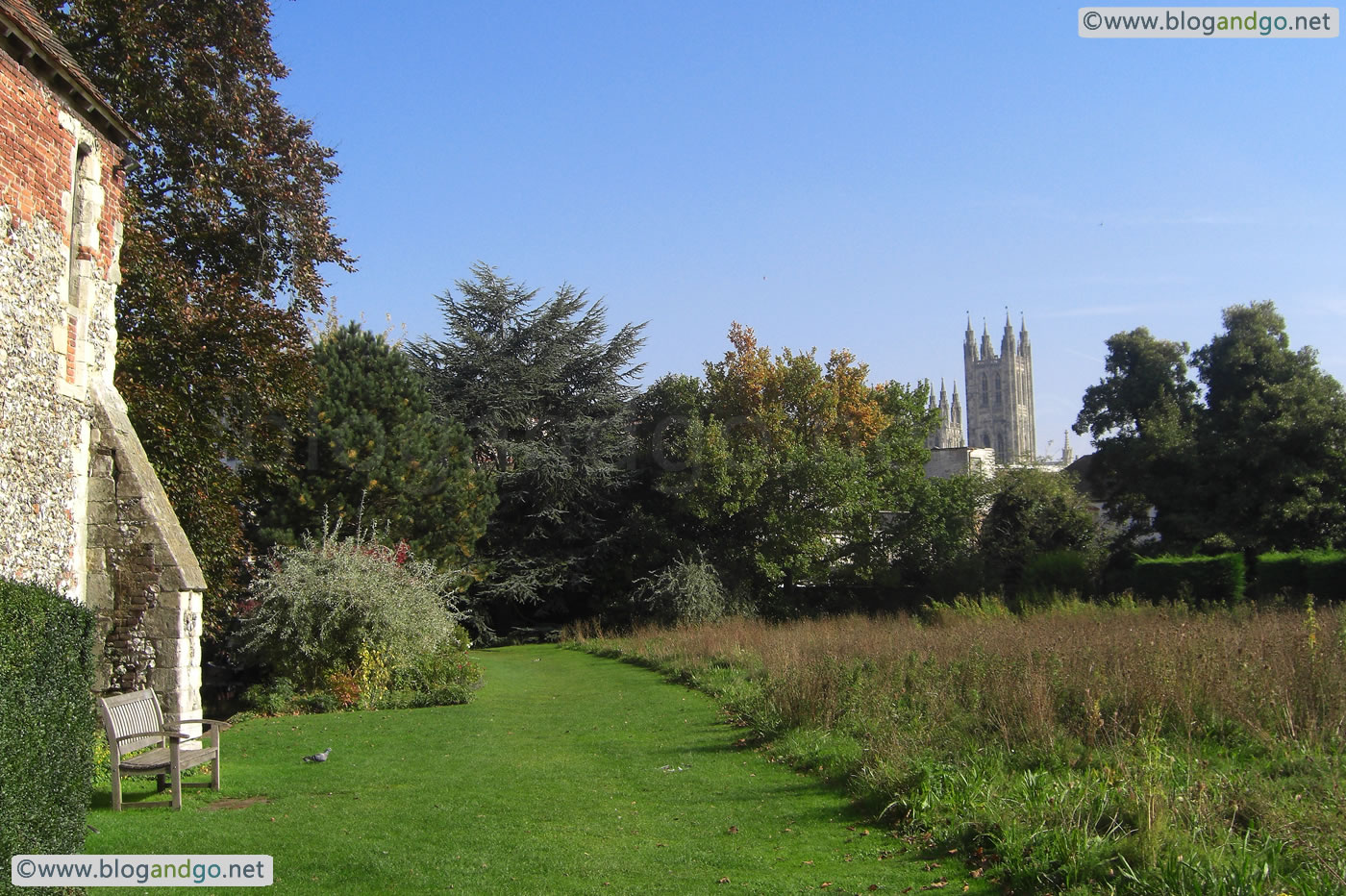 Canterbury - Greyfriars Chapel and garden